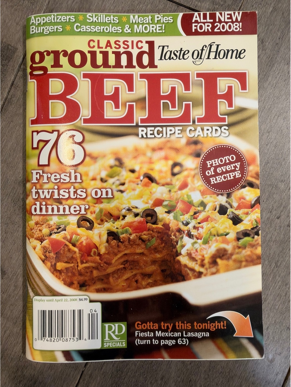 Classic Ground Beef Recipe Cards by Taste of Home - 76 Fresh Dinner Recipes
